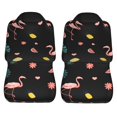 thumbnail image 3 of LAKIMCT Flamingo Car Seat Covers Vehicle Front Seat Covers Universal Fit Seat Protector, 3 of 9