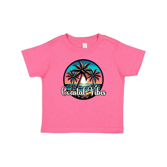 Inktastic Tropical Vacation Coastal Vibes Quote Girls Baby T-Shirt