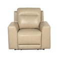 thumbnail image 2 of Bowery Hill Mid-Century Beige Sand Leather Power Reclining Chair, 2 of 5