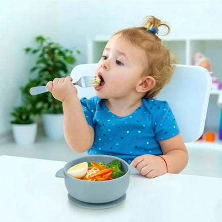 

New Innovative Children Tableware Baby Silicone Complementary Food Double Ear Bowl Soup Bowl Steamed Egg Dining Tableware