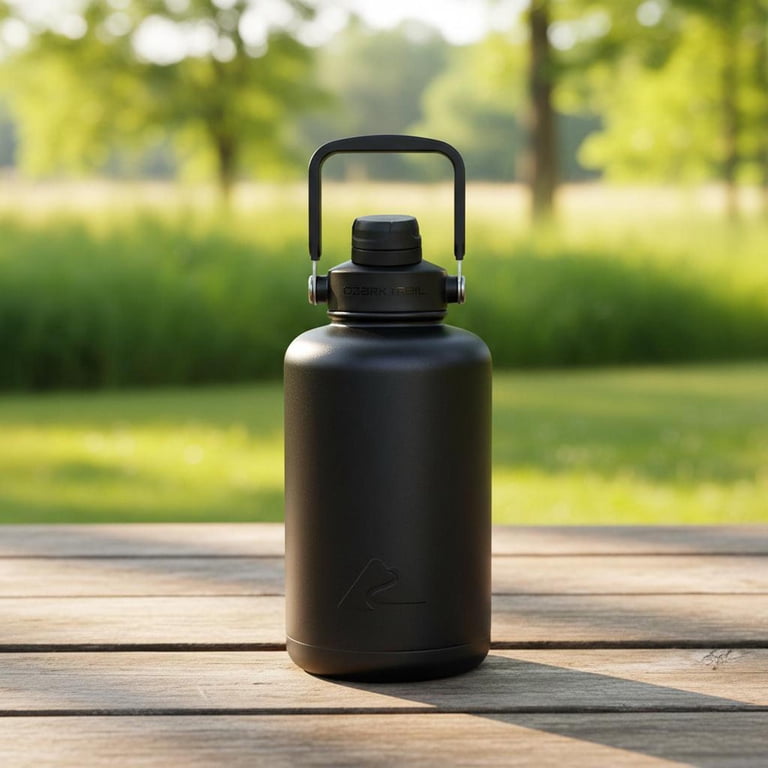 Ozark Trail 64 oz Stainless Steel Insulated Jug with Handle, Black