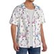 thumbnail image 2 of Balery Cartoon Cute Rabbit Camisa Casual de Manga Corta con Botones para Hombre, Texturizada, Estilo Cubano, para Playa, Verano-4X-Large, 2 of 5