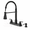 Black-Spring, variant on Nickel 2 Holes Single Handle Pull Down Sprayer Kitchen Faucet