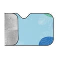 thumbnail image 3 of Car Windshield Sunshade, Blue Line Leaf Texture Pattern Sunshade Blocks Heat and Sun's UV rays,Medium, 3 of 9