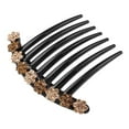thumbnail image 4 of French Comb Rhinestones Hair Comb Clips Bridal DIY Champagne, 4 of 6