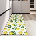 thumbnail image 4 of Yellow Lemon Fruit Slices White Pattern Kitchen Rug Mat,Kitchen Runner Rugs Non Skid Washable,Decorative Kitchen Floor Mats for Kitchen,Sink,Laundry,17"X47", 4 of 5