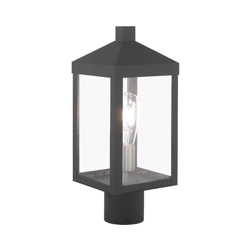 Livex Lighting - Nyack - 1 Light Outdoor Post Top Lantern in Mid Century Modern