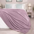 thumbnail image 2 of Solid Color Flannel Blanket Cold Touch Fabric Absorbs Body Heat Summer Blanket All-Season Cooling Blanket Lightweight Breathable Soft for Bed - Breathable and Soft, Throw Blanket for Summer, 2 of 5