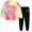 C398--Hot Pink, variant on 4-5 Years Girls Outfits Sweatsuit Set Long Sleeve Sweatshirt Sweatpant Tracksuit Sets Tie Dye Pattern Long Sleeved Pants Outfit For Girls Pink