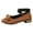 Brown, variant on Low Heeled Dress Shoes for Women Suede Bow Closed Pointed Toe Pumps Stretch Ankle Strap Slip on Office Work Weeding Party Heels White Size 7.5