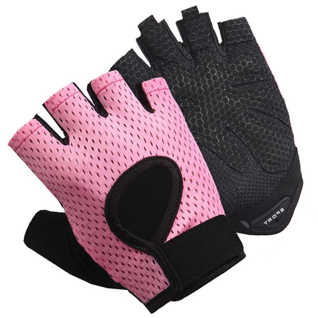 Soidarity 1 par de guantes deportivos portátiles para ciclismo al aire libre, transpirables, mitones de absorción de impacto, mitones elásticos de malla Ropa Deportiva, Zapatos Rosa M Soidarity OD027830-08