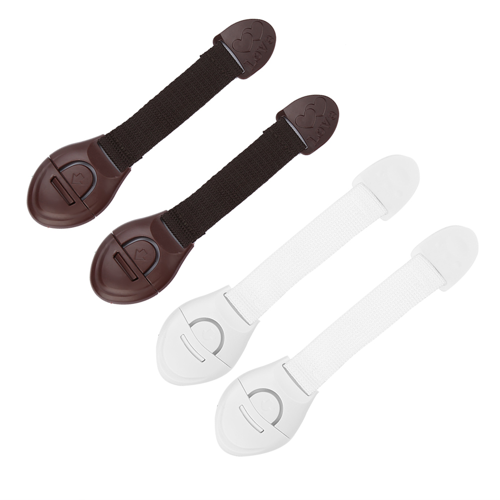 Tebru 4Pcs Baby Child Kids Adhesive Door Cupboard Safety Lock