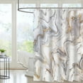 thumbnail image 5 of Marble Shower Curtain Texture Shower Curtains for Bathroom Decorative Abstract Modern Bathroom Curtain with 12Hooks 72"x72", 5 of 7