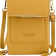 thumbnail image 2 of Bolsa bandolera de cuero PU multifunción para teléfono móvil para dama para el trabajo (Amarillo) Likrtyny Para Estrenar, 2 of 6