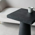 thumbnail image 5 of GZXS Modern Magnesium Square Side Table with Pedestal Base, 24" Tall Contemporary Accent Table for Living Room, Bedroom, or Entryway – Black, 5 of 9