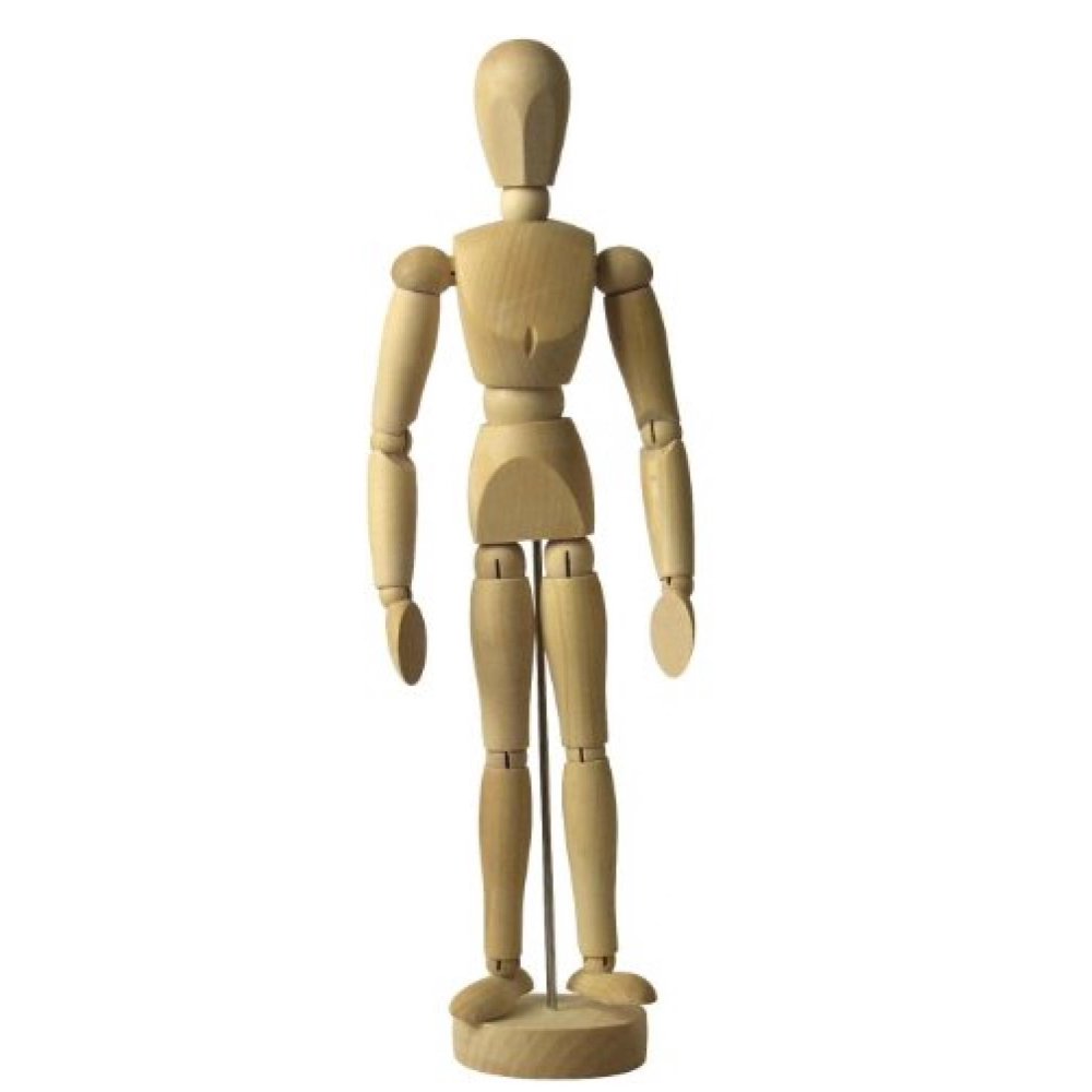US ART SUPPLY 16 inch Male Articulated Mannequin for Drawing & Artists