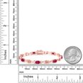 thumbnail image 5 of Gem Stone King 18K Rose Gold Plated Silver Red Ruby Tennis Bracelet for Women (4.20 Cttw, Gemstone July Birthstone, Oval 6X4MM, 7 inch), 5 of 5