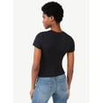 thumbnail image 3 of Scoop Women's Ultimate Refined Jersey Knit Fitted Baby Tee, Sizes XS-XXL, 3 of 6