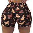 thumbnail image 2 of Picia Labrador Retriever Dog Printed Workout Shorts for Women Seamless Scrunch Butt Lifting High Waisted Yoga Gym Booty Running Moisture-wicking Short Pants-, 2 of 9