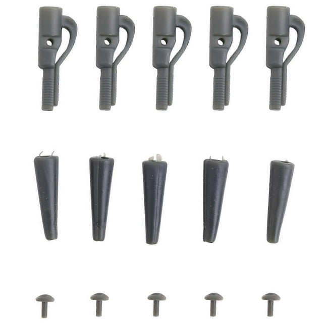 50Pcs/Sets Fishing Terminal Tackle Safety Lead Clips with Pins Tail Rubber Tubes Carp Fishing Tackle