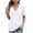 White, variant on Wdfiry Summer Short Sleeve T-Shirts for Women Fashion Loose Casual V Neck Solid T Shirt Tunic Tops for Women
