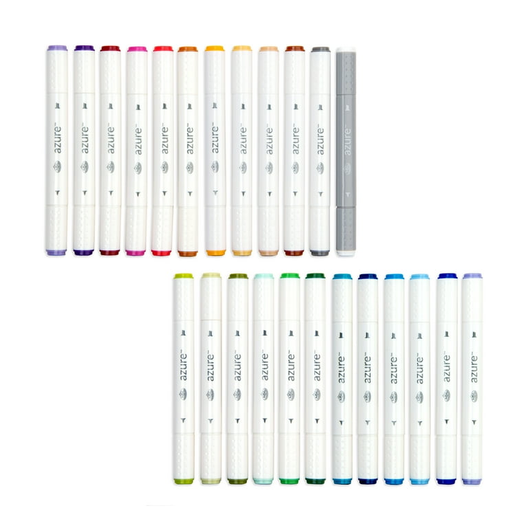Royal & Langnickel Azure 24-Color, Jewel Tones, Dual Tip Alcohol