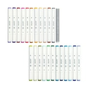 Royal & Langnickel Azure Alcohol Markers, with Case, Fine and Broad Chisel, Jewel Tone, 24 Count
