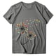 thumbnail image 4 of Pntutb Mujeres Casual Carta Impresión Mangas Cortas O-Cuello Camiseta Suelta Blusa tops Pntutb Pntutb-3457, 4 of 6