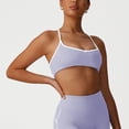 thumbnail image 6 of Blmnix Sports Bras Bra for Women Seamless Bras Halter Bra High Support Bandeau Bras Purple Wireless bras for Women,S, 6 of 8