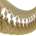 thumbnail image 3 of 3yards Pom Pom Curtain Fringe Trim Beads Ball Tassel Trimming Sewing Ribbon Upholstery Fabric 3 yards, 3 of 3