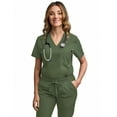 thumbnail image 4 of Green Town Scrubs for Women Scrub Set - Jogger Pant and Tuck-In V-Neck Top, 5 Pockets, Yoga Waistband, Nursing Uniform, 4 of 8