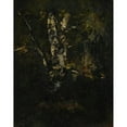 thumbnail image 2 of Narcisse-Virgile Diaz de La Peña 20x24 Black Ornate Framed Double Matted Museum Art Print Titled: Old Beech Trunks, 2 of 5