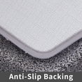 thumbnail image 4 of Extra Thick Bath Linen Rug Set Soft Plush Anti-Slip Bath Mat Water Absorbent Shaggy Polyester for Bathroom Living Room Bedroom Gray 24x36 Inches, 4 of 7