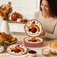 thumbnail image 6 of Thanksgiving Turkey Paper Plates, 20 Pack Disposable Party Tableware for Holiday Dinner Buffet Family Gathering and Fall Celebrations, 6 of 6
