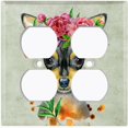 thumbnail image 3 of Metal Light Switch Plate Cover Cute Chihuahua Flower Crown Green DOG018, 3 of 13