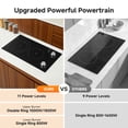 thumbnail image 5 of Sunmaki 2 Burner Electric Cooktop 1800W Portable Electric Stove with 11 Power Levels, Knob Control, 12 inch, 5 of 13