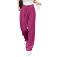 thumbnail image 6 of Endives Women's Dress Pant Wide Leg Suit Trousers Comfortable Elegant Pants Trousers Business Outfit With Pockets S-4XL, 6 of 7