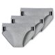 thumbnail image 1 of SCHIESSER Calzoncillos para Hombres, Paquete de 3 - Rio Slip 95/5, Algodón Estirado, Rayas laterales Gris M (Medium), 1 of 5