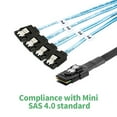 thumbnail image 2 of Mini SAS SFF-8087 to 4 SATA Hard Disk Cable Server Data Cable with 12Gbps Transmission, 2 of 7