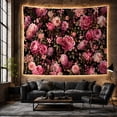thumbnail image 6 of Pink Peonies Among Hydrangeas on Charcoal, Romantic Vintage for Flower Lovers, Botanical Wall Art, Mother's Day Gift, Tapestry Wall Hanging for Bedroom and Living Room, 6 of 7