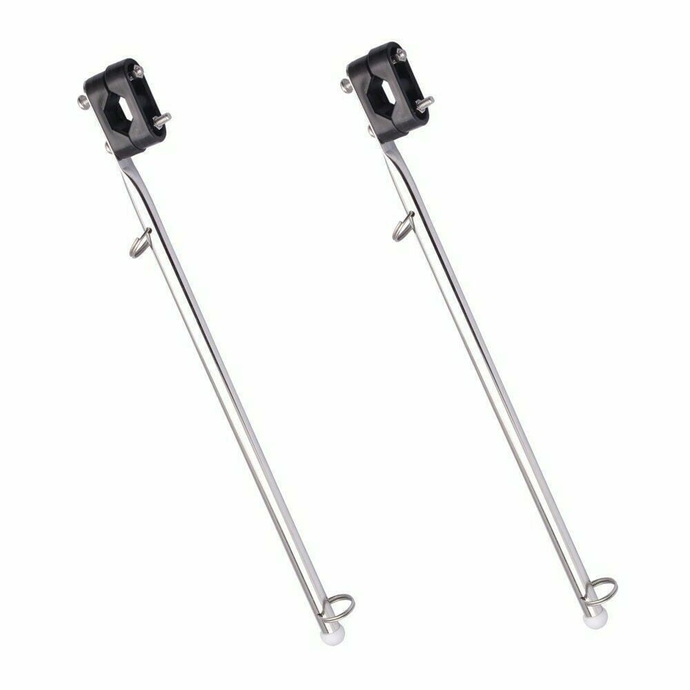 2X Stainless Steel Boat Flag Pole Holder fit 7/8" 1" Rail Mount