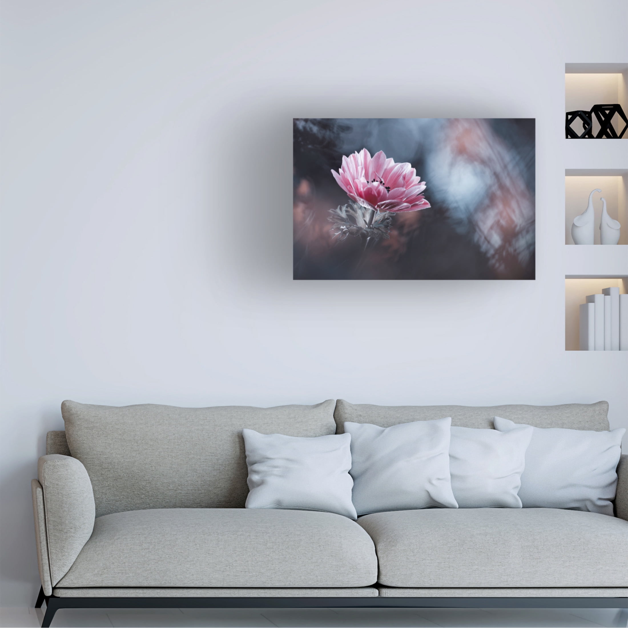 Canvas Wall Art - Fabien Bravin 'Anemone' Wall Art for Living Room, Bedroom, or Office D?cor by Trademark Fine Art - 19 x 12 Inches