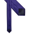 thumbnail image 5 of Purple Ties for Men Plaid Checkered Tie Set Silk Necktie Pocket Square Handkerchief Cufflinks Lapel Pin Tie Clip, 5 of 6