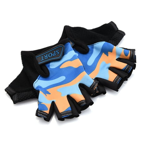 

ibaste Camouflage Children s Riding Half Finger Gloves