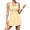 yellow, variant on Attraco Tennis Dresses for Women Contrasting Colors with Shorts and Pockets and Bra V Neck Racerback Golf Activewear