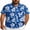 Dark Blue Floral, variant on Men Vacation Shirts Big and Tall Tropical Floral Button Down Shirt Casual Summer Beach Shirts
