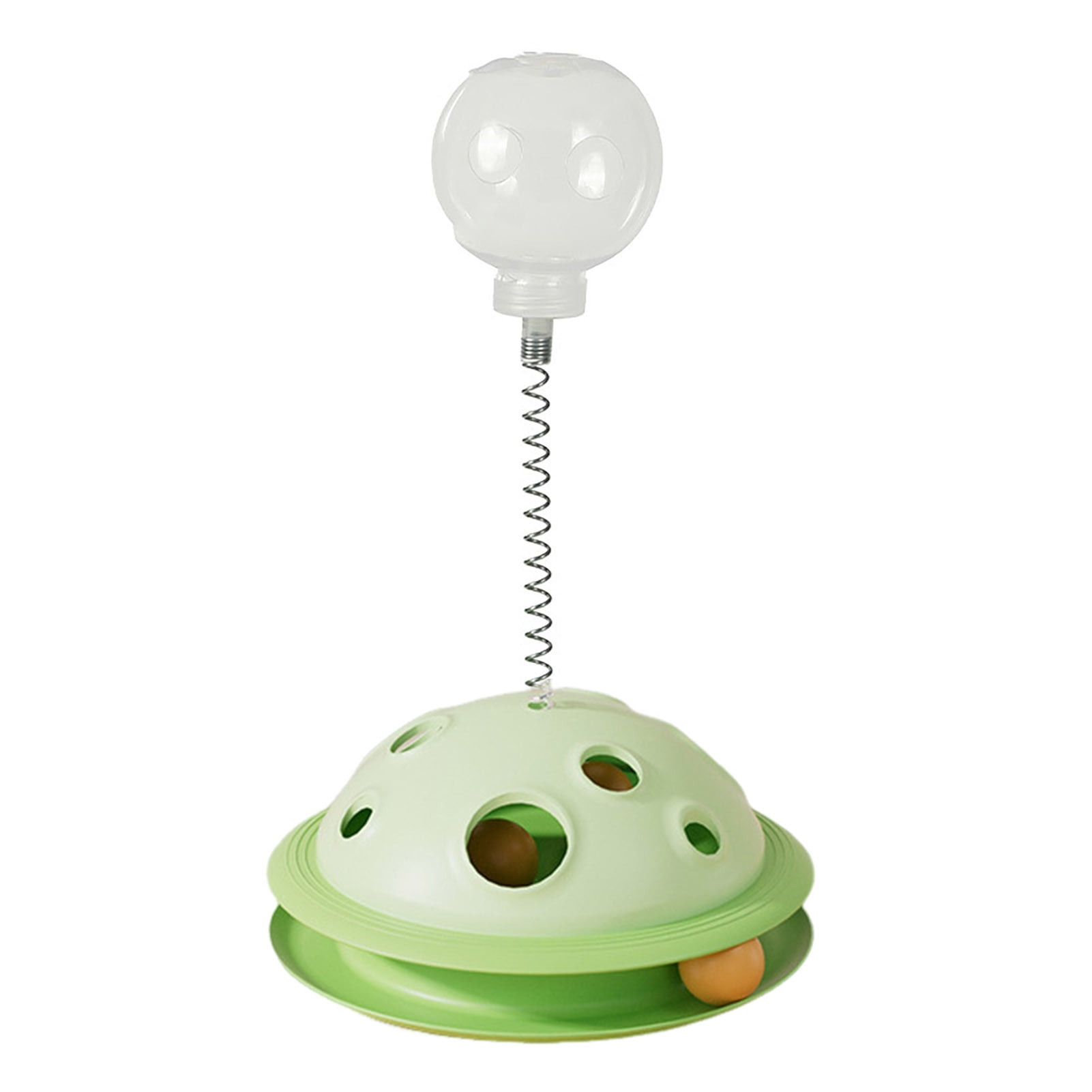 tasrioml Interactive Cat Treats Dispenser Toy Leaking Food Ball Pet Feeder Toy Puzzle Pet Slow Feeder with Ball Track for Indoor Cats Dogs