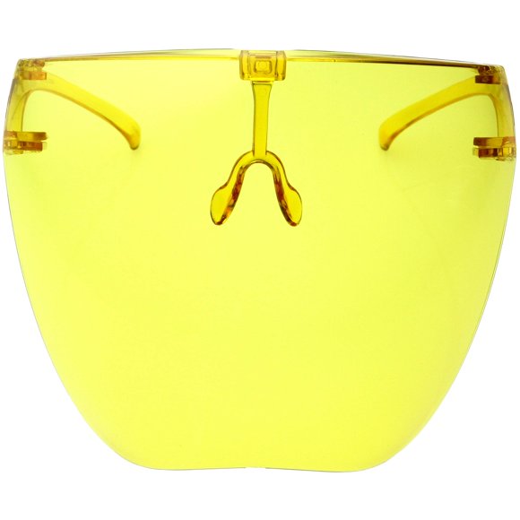 zeroUV - Visière de Protection Complète pour Visière Lunettes/lunettes de Soleil (Anti-Buée/filtre à Lumière Bleue) (Jaune)