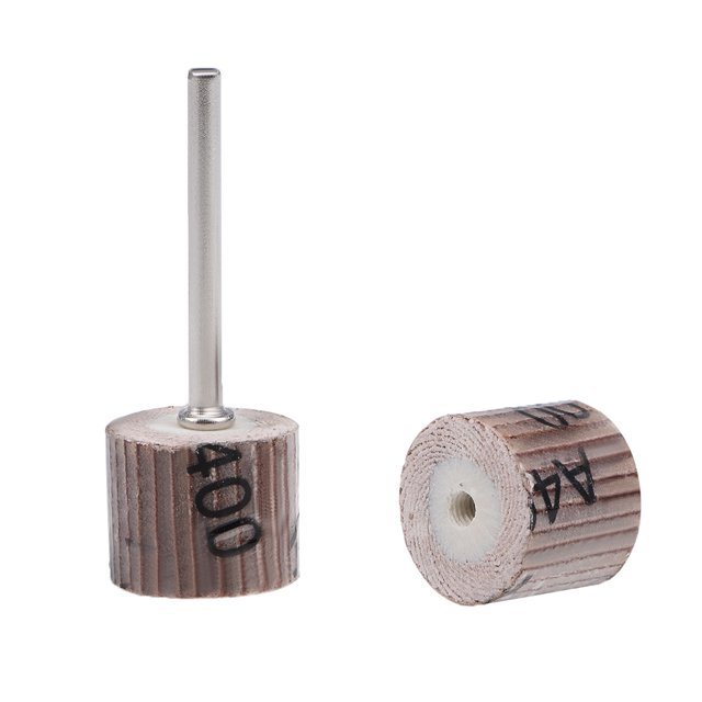 8 Pcs 15x15mm Rueda de aletas 400 Grits Cabeza de molienda abrasiva con vástago de 1/8" para herramientas rotativas
