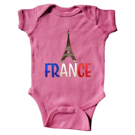 

Inktastic France Eiffel Tower Flag in Text Gift Baby Boy or Baby Girl Bodysuit